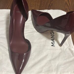 Mango Women's Deep Burgundy Heels